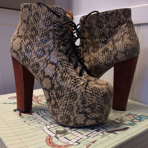 Jeffrey Campbell Platform Block Heel Boot Lita-Ex